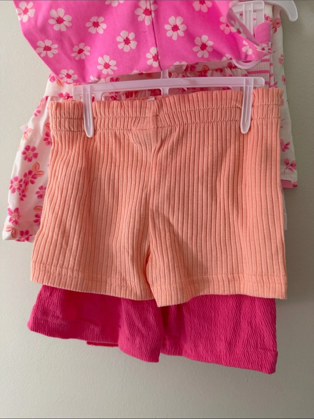 Girls Pink Floral & Stripe Pajama Set - 3-Piece Sleepwear